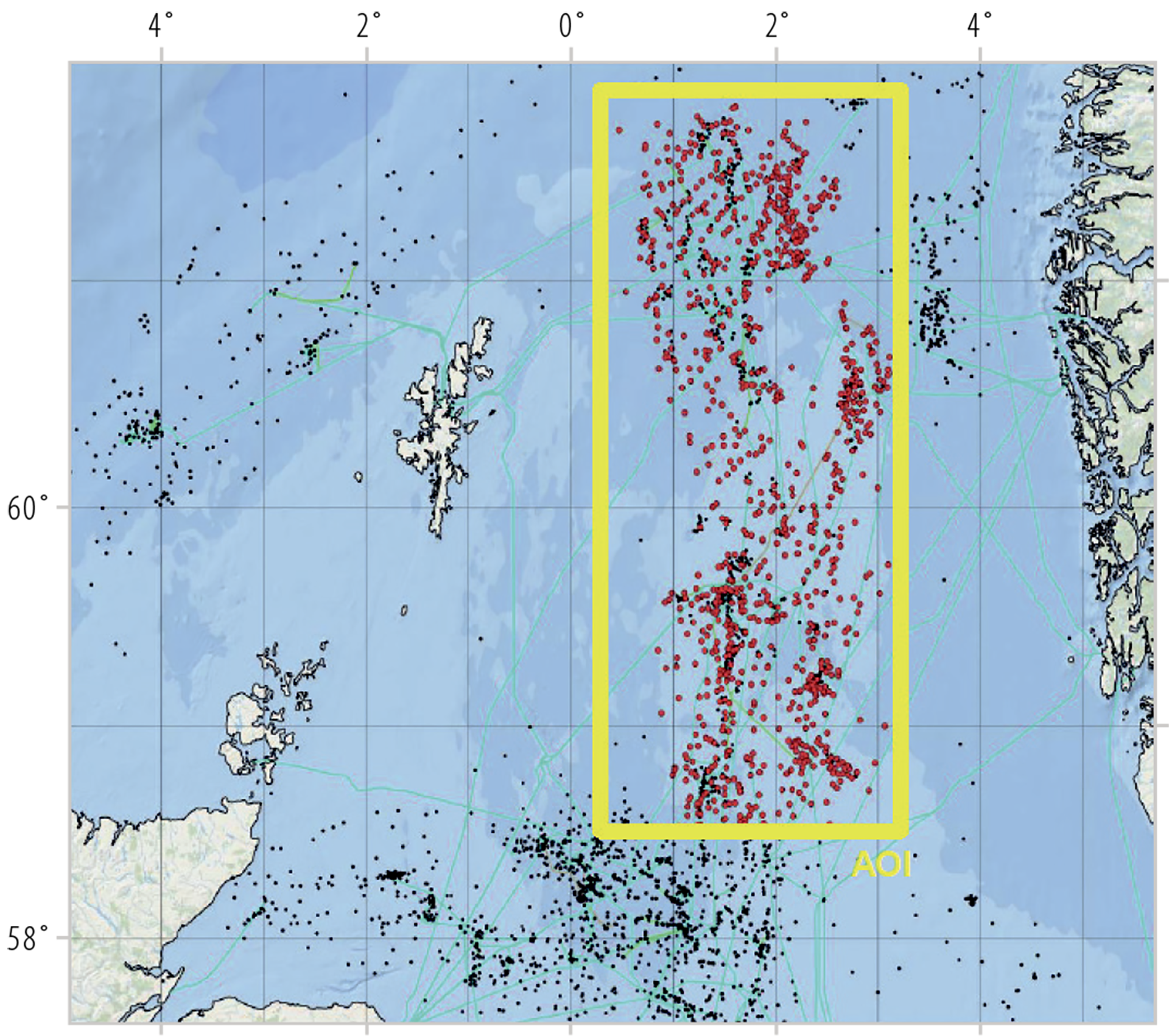 Figure 6.11 Area covered by the machine learning project (in yellow).