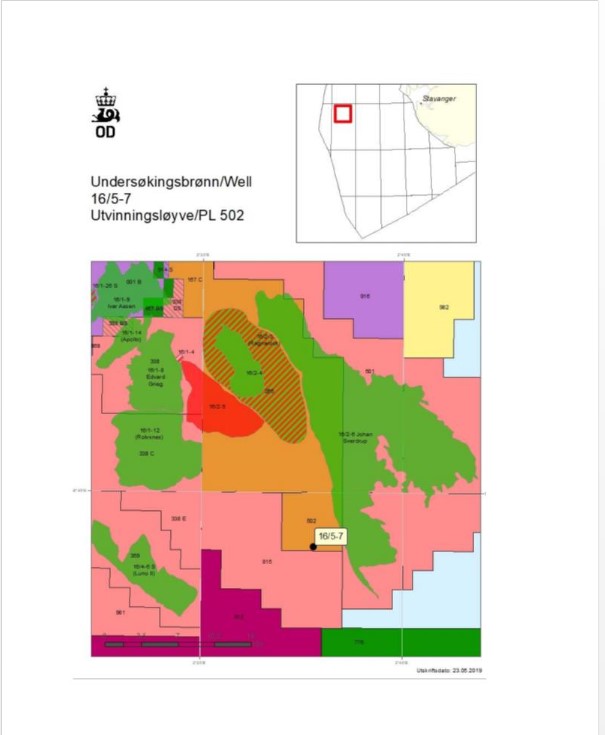 Map of well 16-5-7
