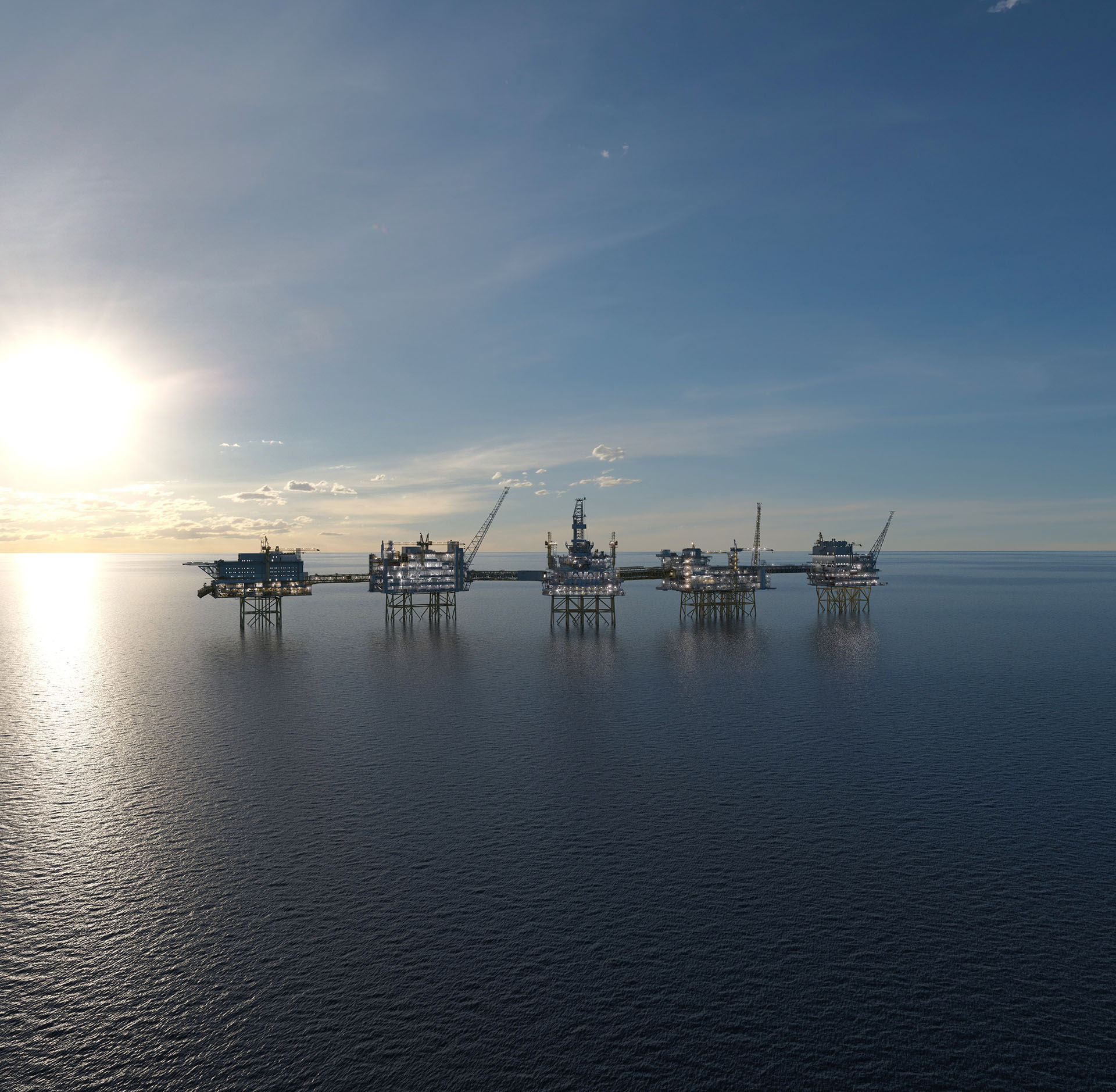Illustrasjon av Johan Sverdrup-feltet.