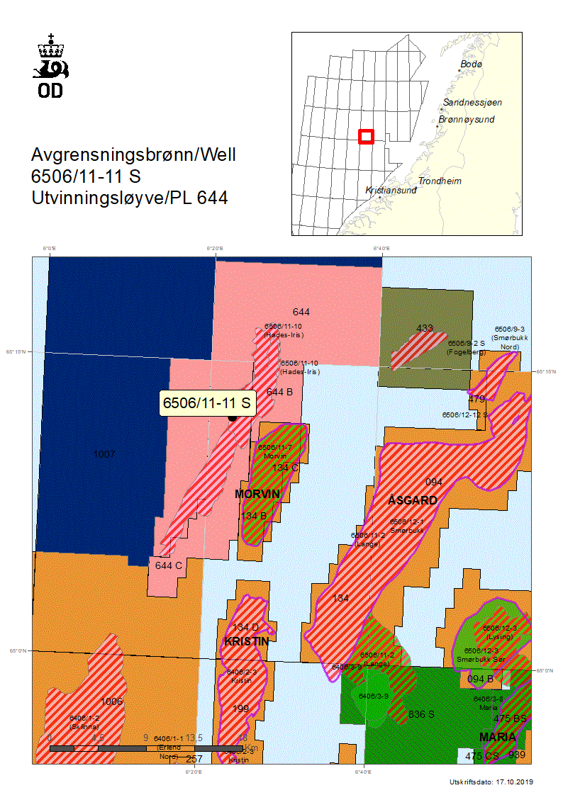 Map of well 650611-11-S