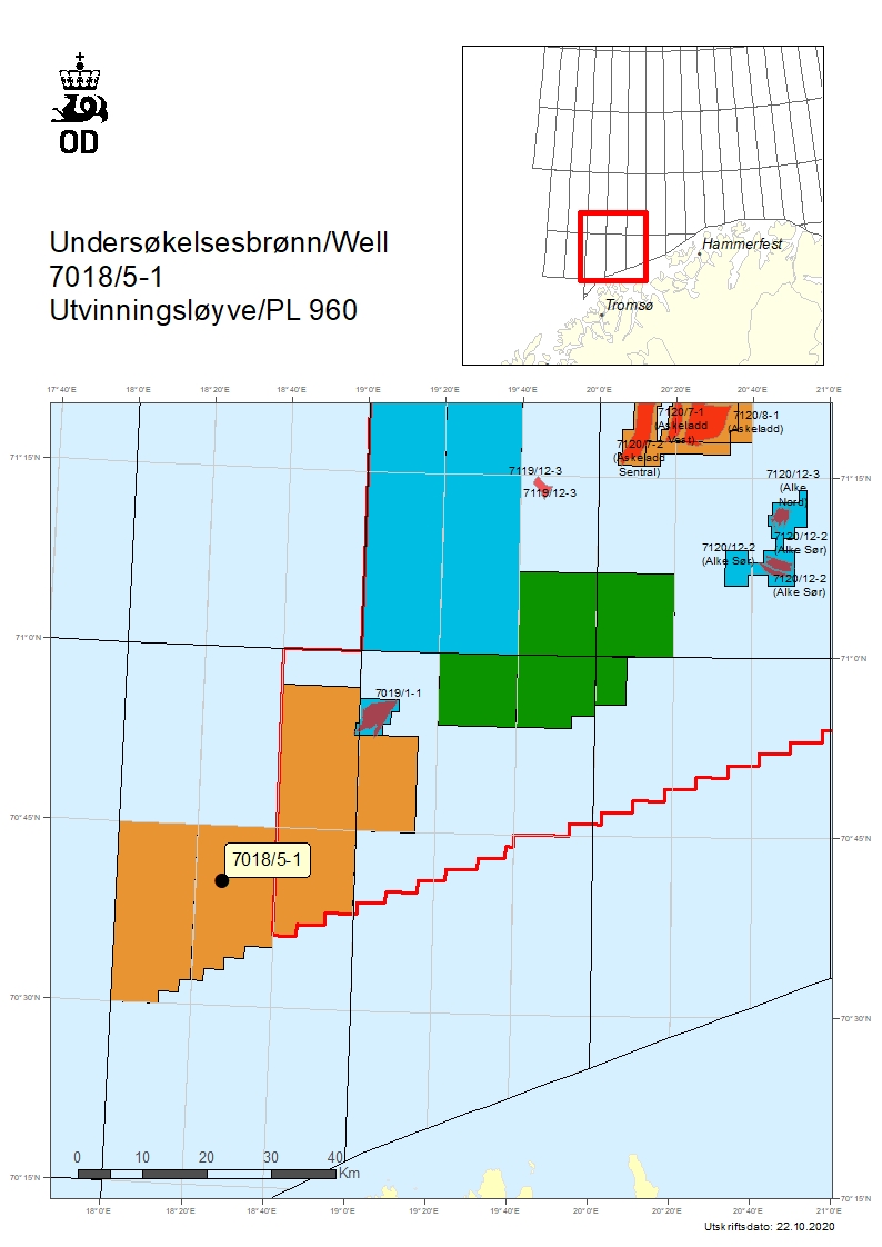 Map of well 7018-5-1