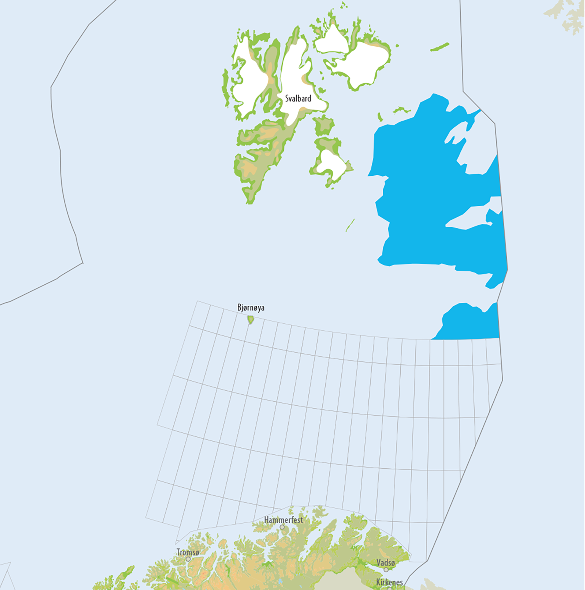 Figur 34. Utbredelse av letemodellen av tidlig-mellomjura alder i kartlagt del av Barentshavet nord.