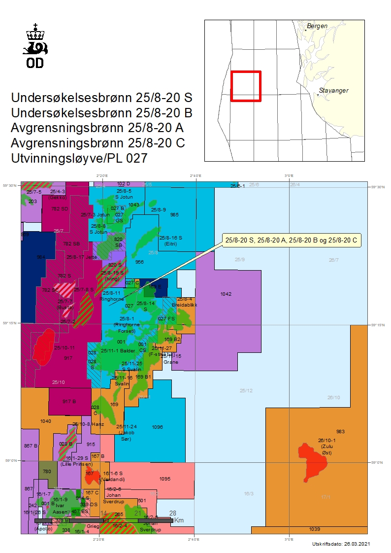 Map of wells 25-8-20-SABC