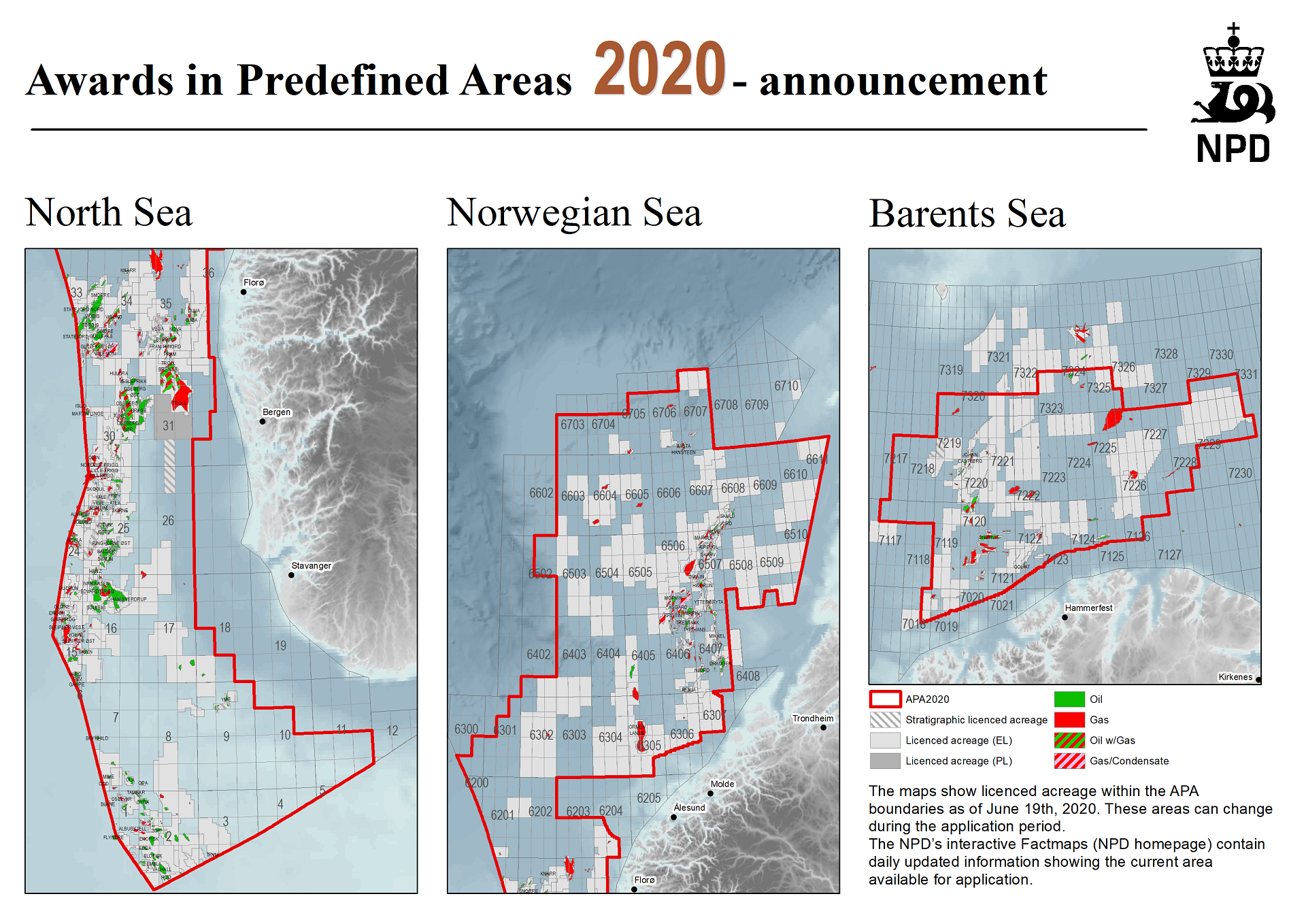 Map of area available for application in predefined areas as at the announcement date