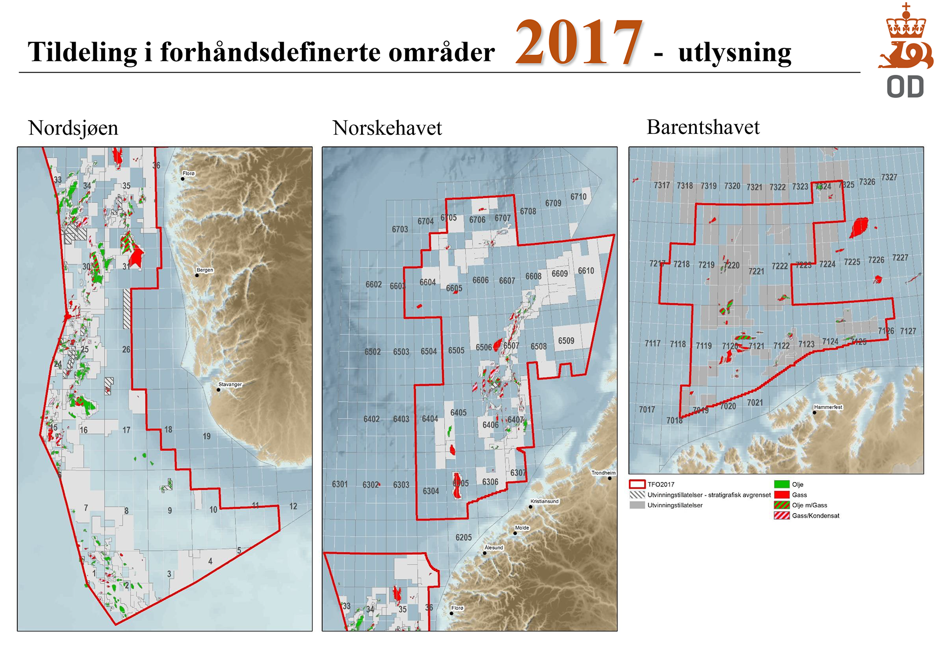 Kart over søkbart areal i forhåndsdefinerte områder ved utlysningstidspunkt